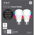 Current GE A19 E26 (Medium) LED Smart Bulb Color Changing 60 W , 2PK 93106796